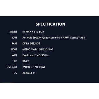 Tivi Box Magicsee N5 MAX X4 RAM 4GB + 32GB Android 11