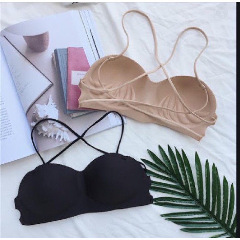 Áo Ngực Su Không gọng Đan dây sexy - Áo bra Mút mỏng vừa