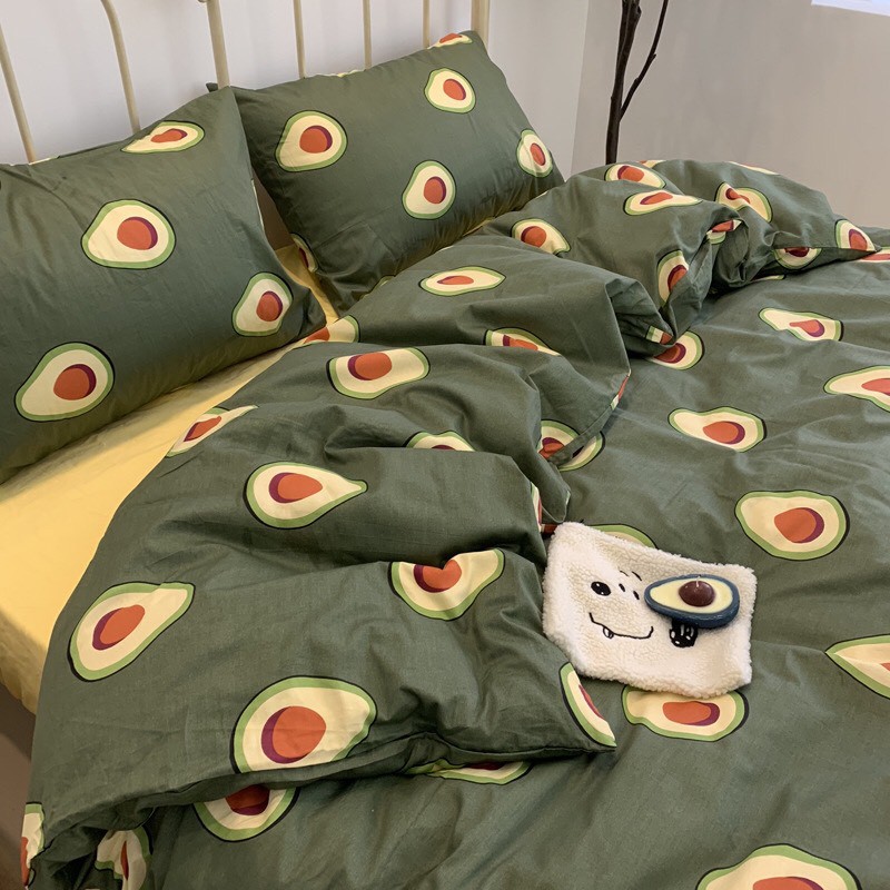 SÉT 5 MÓN CHĂN GA GỐI POLY QUẢ BƠ PP