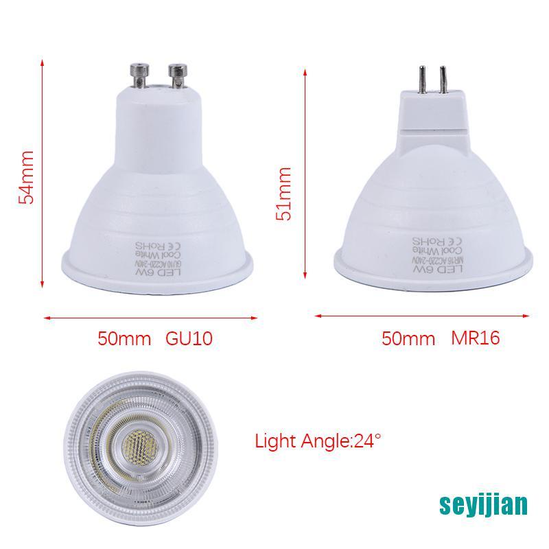 Bóng Đèn LED GU10 COB 6W MR16 220V Ánh Sáng Trắng Chất Lượng Cao