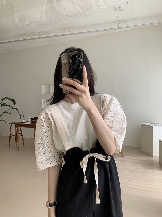 Set Áo Tay Phồng Và Quần Yếm Phong Cách Hàn Quốc 2021 Cho Nữ | BigBuy360 - bigbuy360.vn