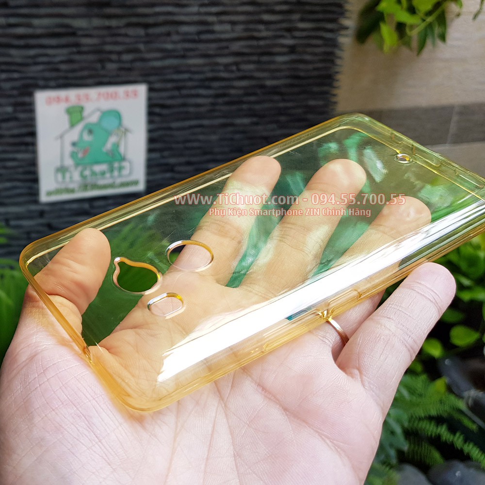 [Loại Tốt] Ốp lưng HTC U11 Plus Silicon Vàng Nhạt Trong Suốt