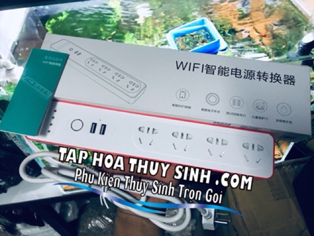 Ổ CẮM TIMER WIFI THÔNG MINH HẸN GIỜ BẬT TẮT ĐÈN THUỶ SINH , VAN ĐIỆN CO2