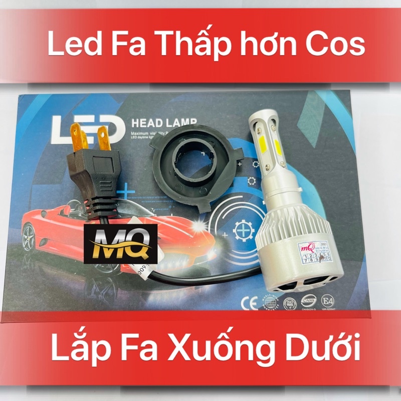 ĐÈN PHA LED X7 3 TIM LED SÁNG MẠNH ĐÈN PHA LED XE MÁY C6