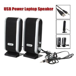 Bộ 2 loa với dây nối cổng USB và jack cắm 3.5mm cho máy tính PC/laptop