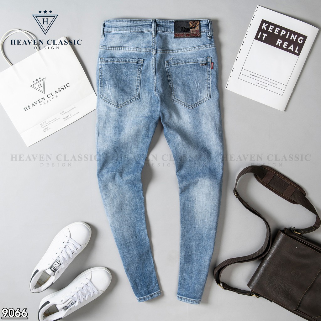 Quần Jeans Nam - Quần Bò Nam HEAVEN CLASSIC Vải Cao Cấp Không Phai Hàng  MÃ 9066