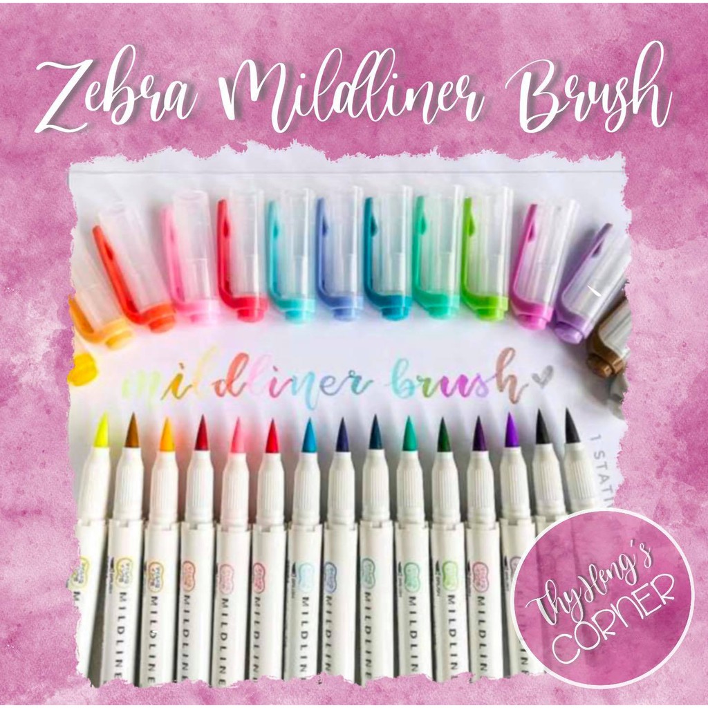 Bút đầu cọ Zebra Mildliner Brush (Hai đầu) *MÀU MỚI* - BÁN LẺ