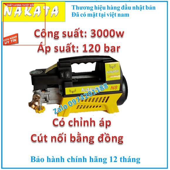 Máy rửa xe Nakata N8 có chỉnh áp