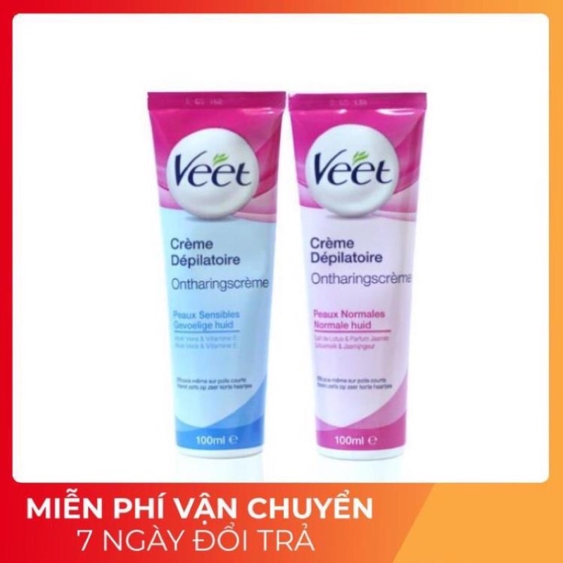 [Sẵn hàng] Kem tẩy lông Veet Pháp 100ml an toàn cho da kèm que