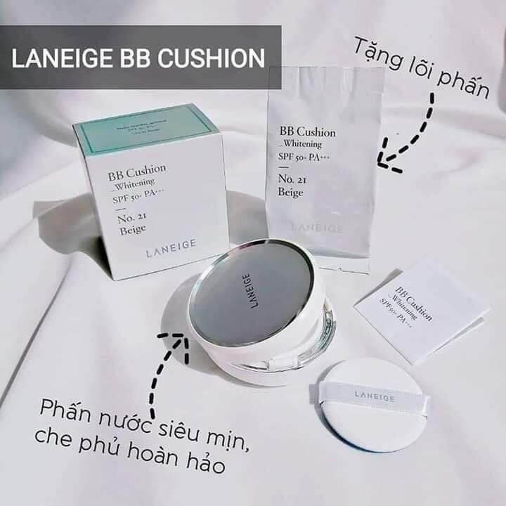 Phấn Nước Kiềm Dầu và Dưỡng Trắng Tự Nhiên Laneige BB Cushion