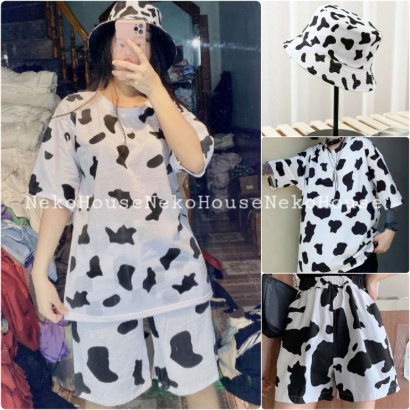 set đồ nữ, set quần áo bò sữa 1hitshop pikatchu | BigBuy360 - bigbuy360.vn
