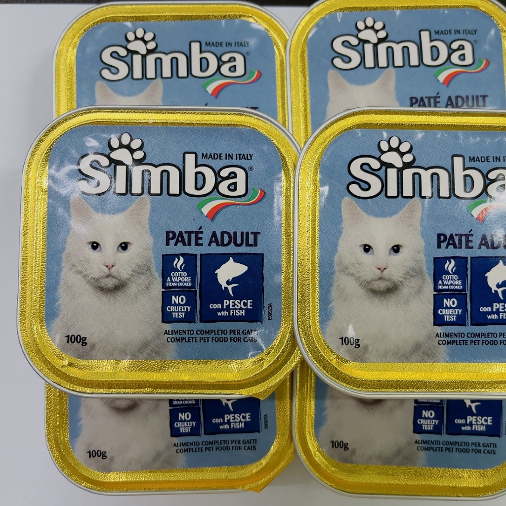 100g - Pate SIMBA dành cho mèo [FREESHIP] vị Cá ngừ và gà - thơm ngon nhập khẩu từ Ý - Simba Monge - đủ dinh dưỡng