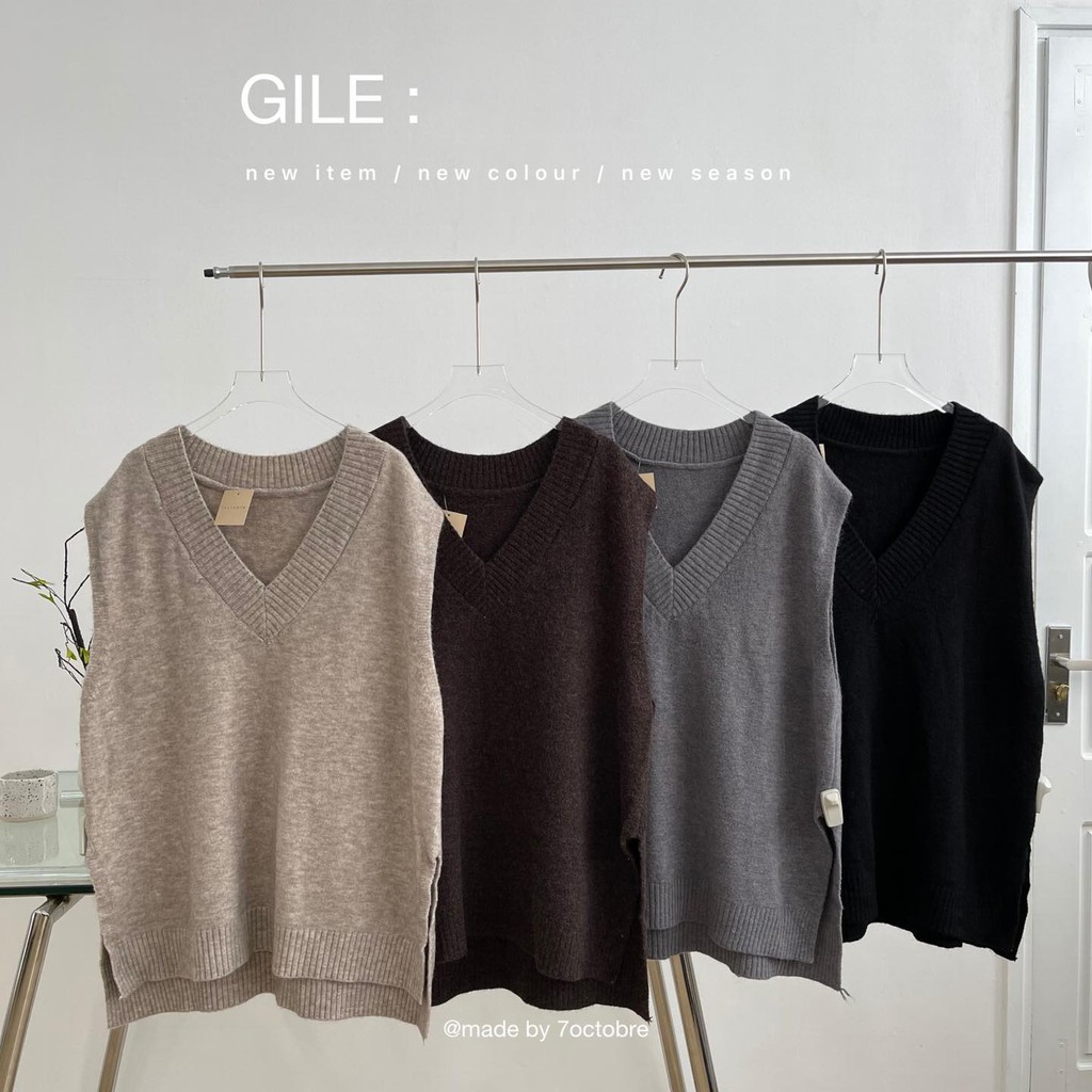 Áo len gile vạt 011