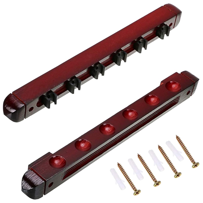 Giá Gỗ 6 Kẹp Gắn Tường Treo Cây Cơ Bi Da Chuyên Dụng