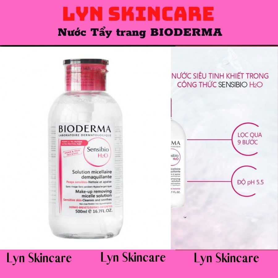 (Giá dùng thử) Nước Tẩy trang BIODERMA 500ml nội địa Pháp mẫu mới