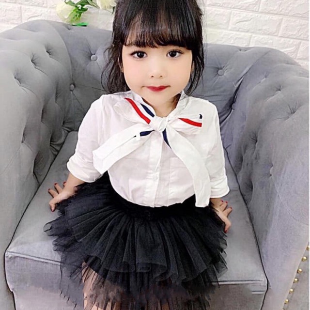 Sơ mi buộc nơ cổ cho bé (13-23kg)
