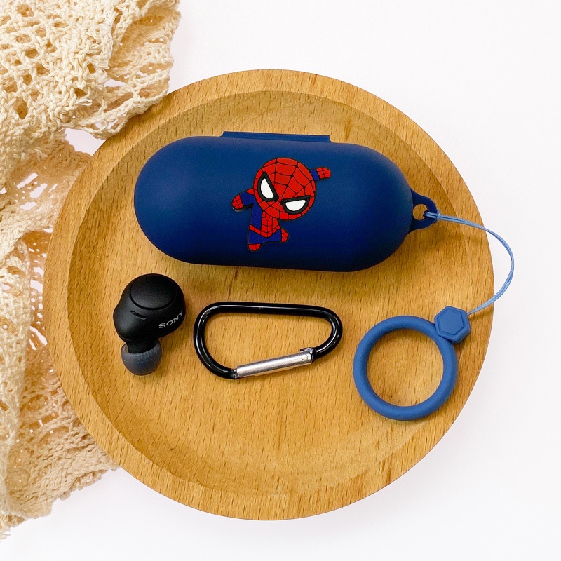 Vỏ Bảo Vệ Hộp Sạc Tai Nghe Bluetooth Sony Wf-c500 Wf-c500 Hình Người Dơi