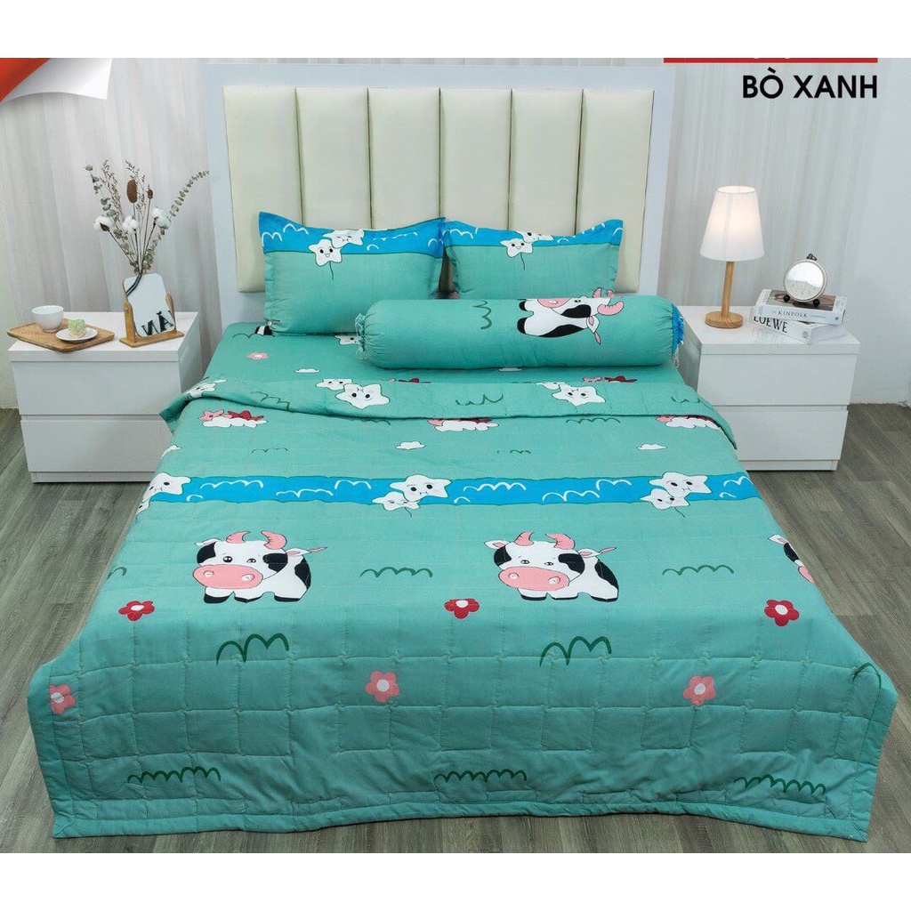 [Đồng giá - 60k]Ga trải giường cotton poly ,tặng kèm 2 vỏ gối nằm cùng mẫu-kích thước 1m2,1m6
