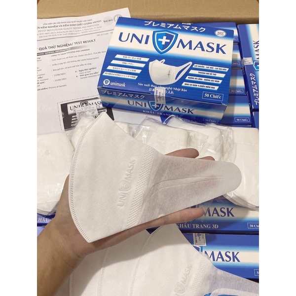 <Bịch 10 cái> Khẩu trang 3D Uni Mask Chính Hãng