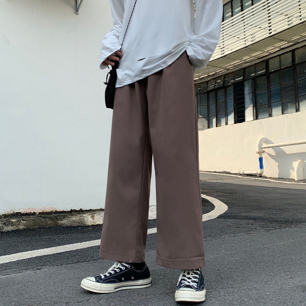 Quần Dài Ống Rộng Thời Trang Cá Tính 197000Áo Thun Dáng Rộng Phong Cách Retro Harajuku Cá Tính Cho Nam Nữ