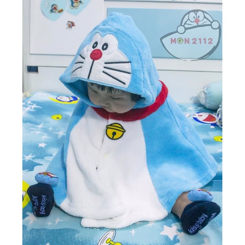 KHĂN LÔNG ÁO CHOÀNG TRẺ EM 0-1 TUỔI DORAEMON DOREMON