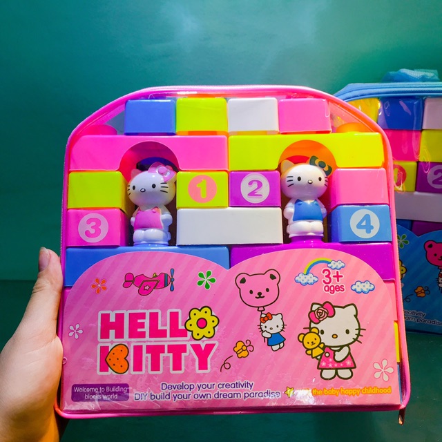 Bộ đồ chơi Xếp hình khối Hello Kitty cho bé - Đồ chơi trí tuệ