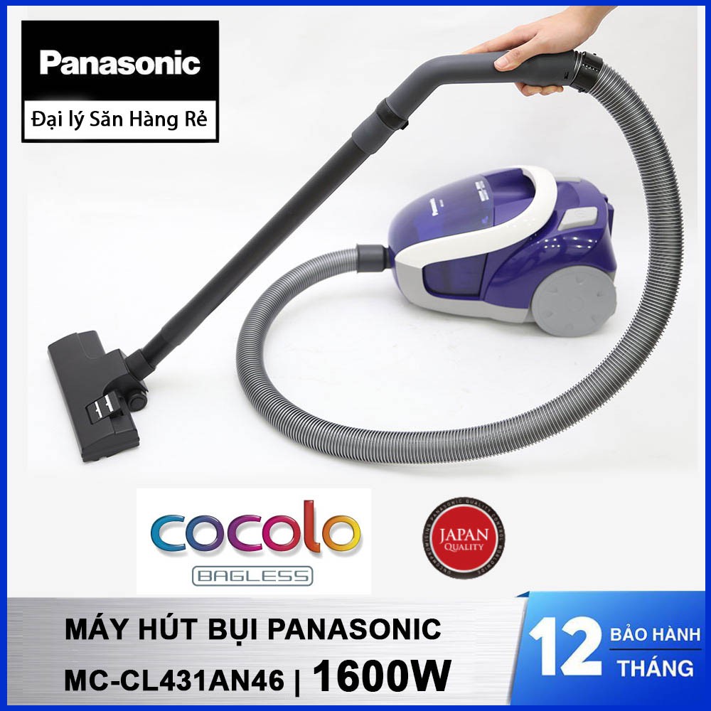 Máy hút bụi Panasonic PAHB-MC-CL431AN46 sản xuất Malaysia - Hàng chính hãng, bảo hành 12 tháng