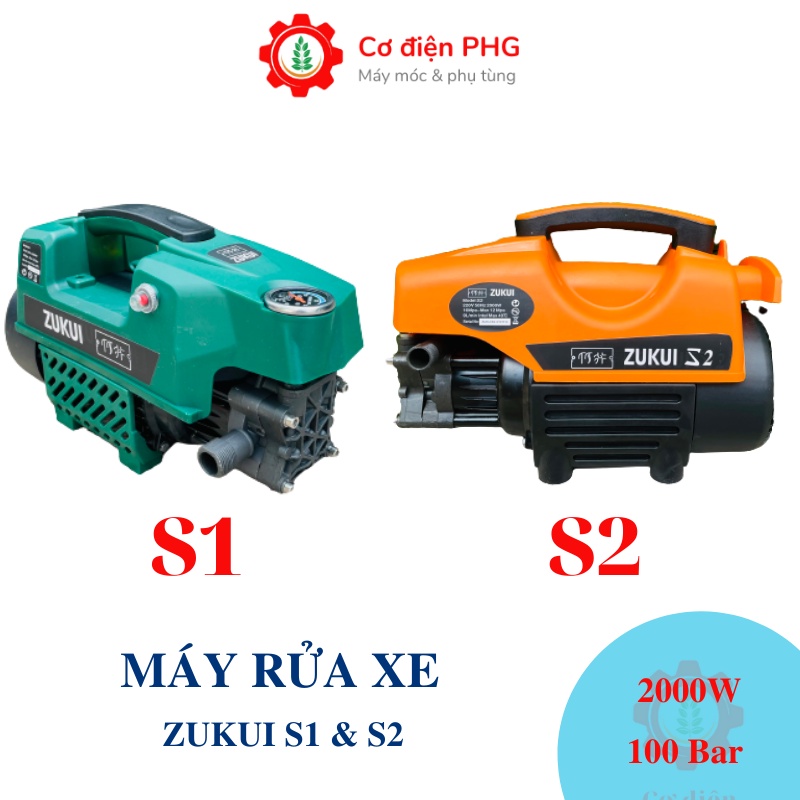 Máy rửa xe gia đình Zukui S1,S2 công suất 2000w công nghệ JAPAN