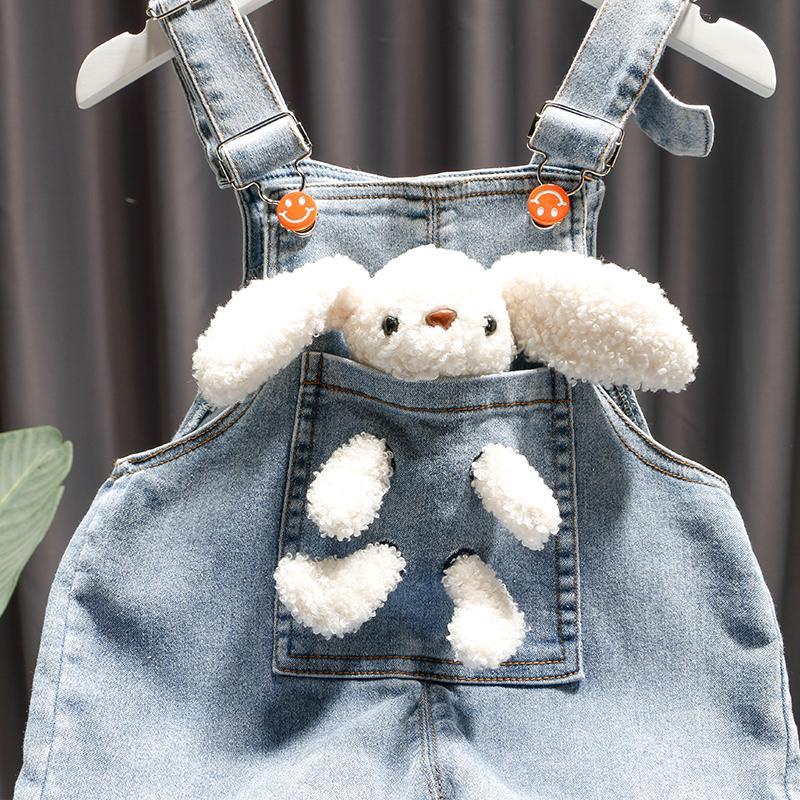 2021Bộ Quần Yếm Bé Gái Mùa Thu Mẫu Mới Quần Dài Bé Gái Nổi Tiếng Trên Mạng Denim Áo Sơ Mi Bé Gái Dễ Thương Thời Trang Hàn Quốc | BigBuy360 - bigbuy360.vn