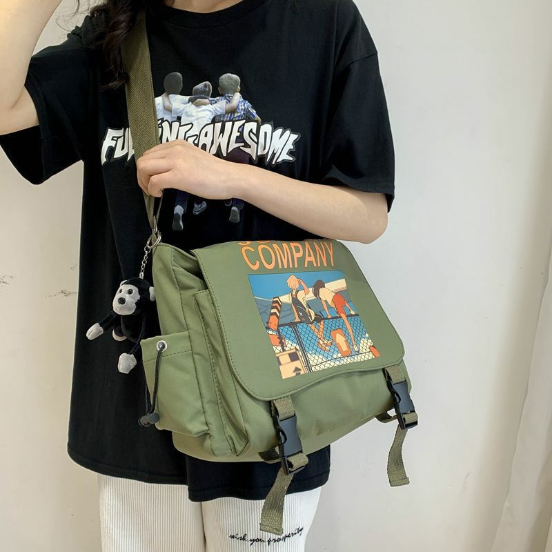 Túi đeo chéo ulzzang, túi đeo chéo Junior company, đi học Nam Nữ Thời Trang Hàn Quốc Chống Thấm Nước