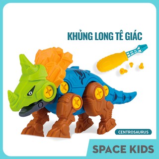 ♥ Đồ chơi trứng khủng long Tê giác, mô hình khủng long tự lắp ghép Space Kids cho bé ♥