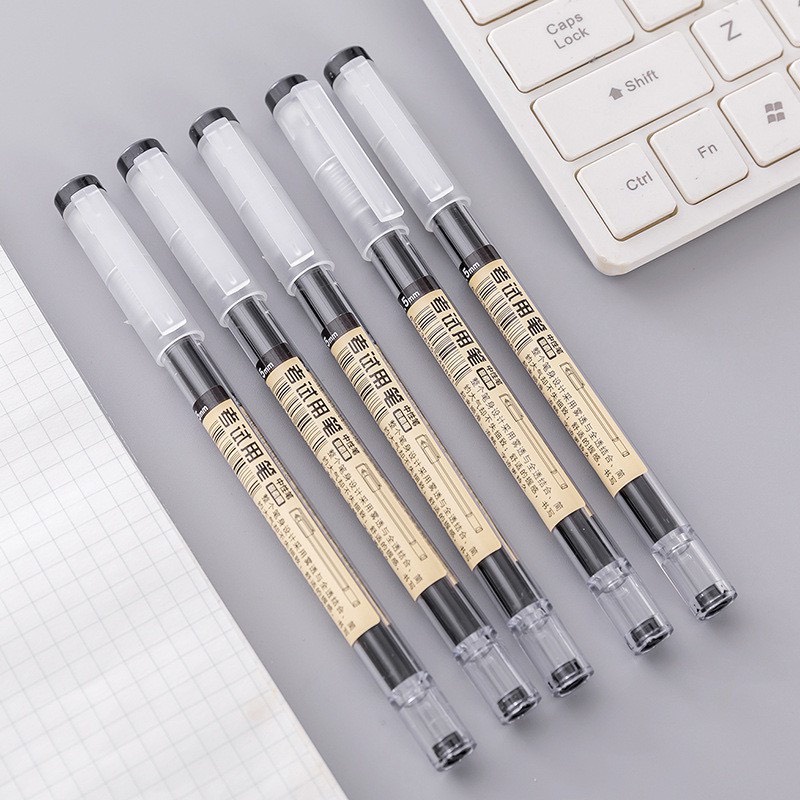 BÚT GEL ĐEN, BÚT MỰC ĐEN BÚT VIẾT BÀI DUPE MUJI BÚT HỌC TIẾNG TRUNG nhanh khô không tắc mực 0.5mm và 0.35mm