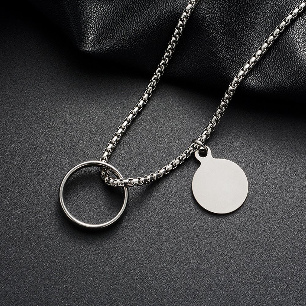 vòng cổ Nữ Mặt Tròn Phong Cách Hip Hop