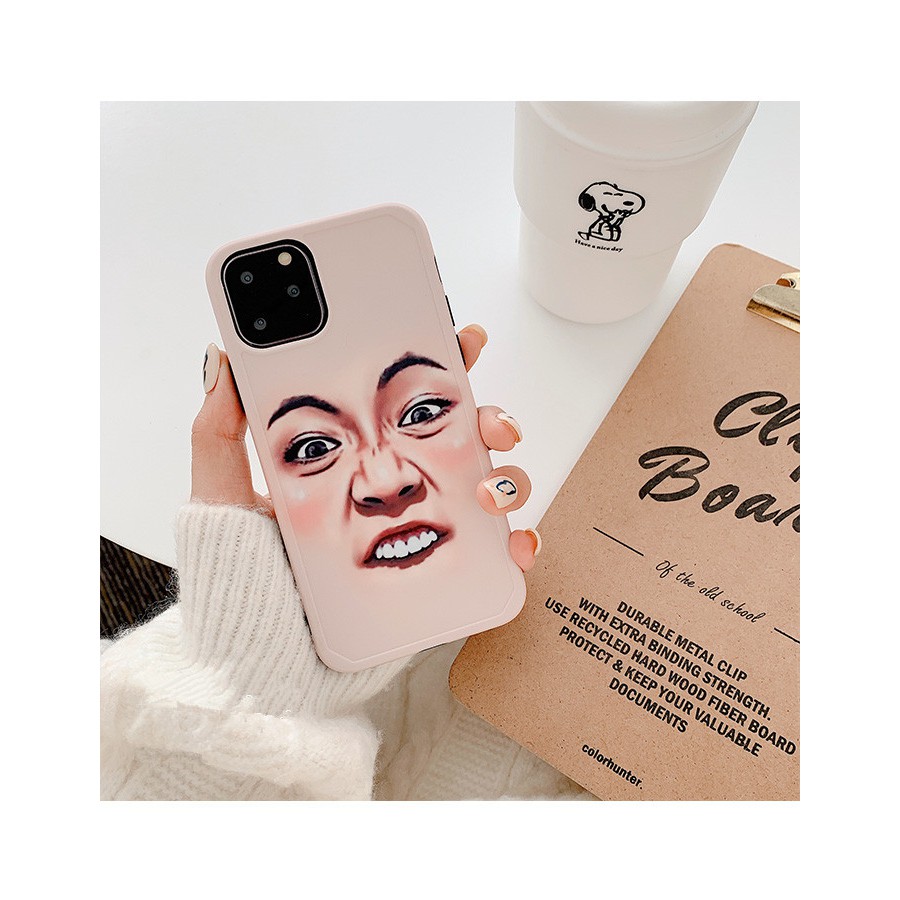 Ốp điện thoại mềm IMD màu nhám in hình khuôn mặt biểu cảm vui nhộn cho iPhone 11 Pro Max XR Xs Max 8 7Plus | BigBuy360 - bigbuy360.vn