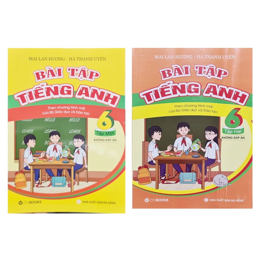 Sách - Combo Bài tập tiếng anh lớp 6 tập 1 + tập 2 theo chương trình mới của bộ giáo dục và đào tạo ( không đáp án )