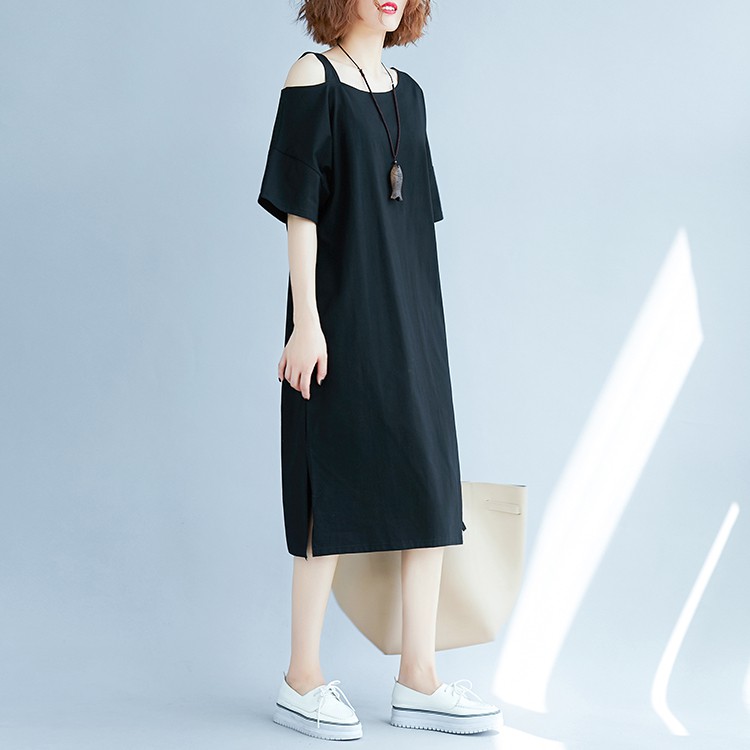 [ORDER] Váy đầm bigsize xẻ tà, trễ vai cách điệu (size XL 2XL 3XL) (V002)