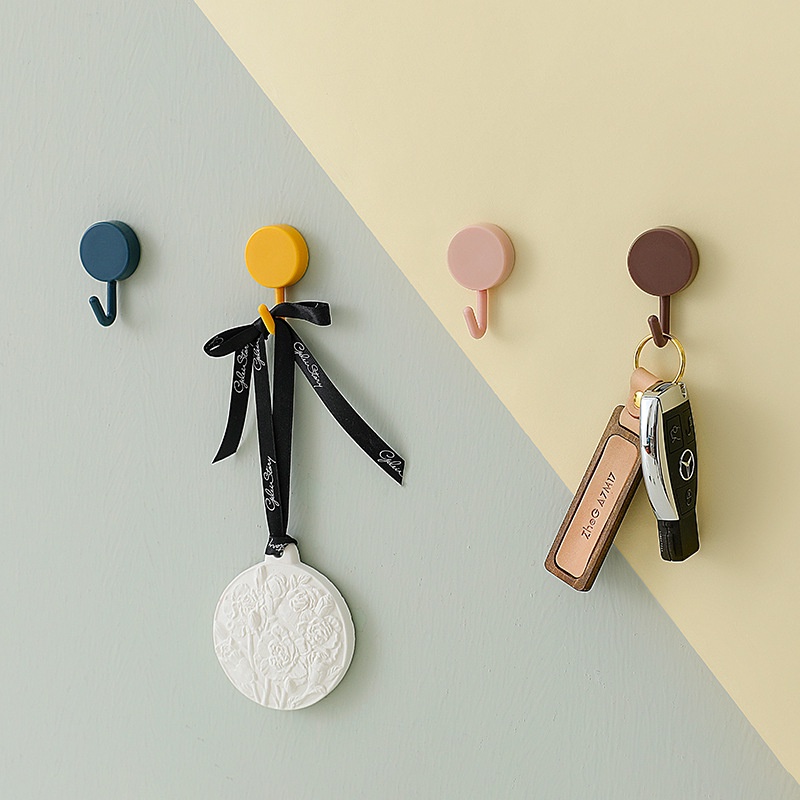 Móc treo đồ gắn tường nhựa màu pastel và họa tiết hoạt hình đáng yêu cute đa năng tiện lợi