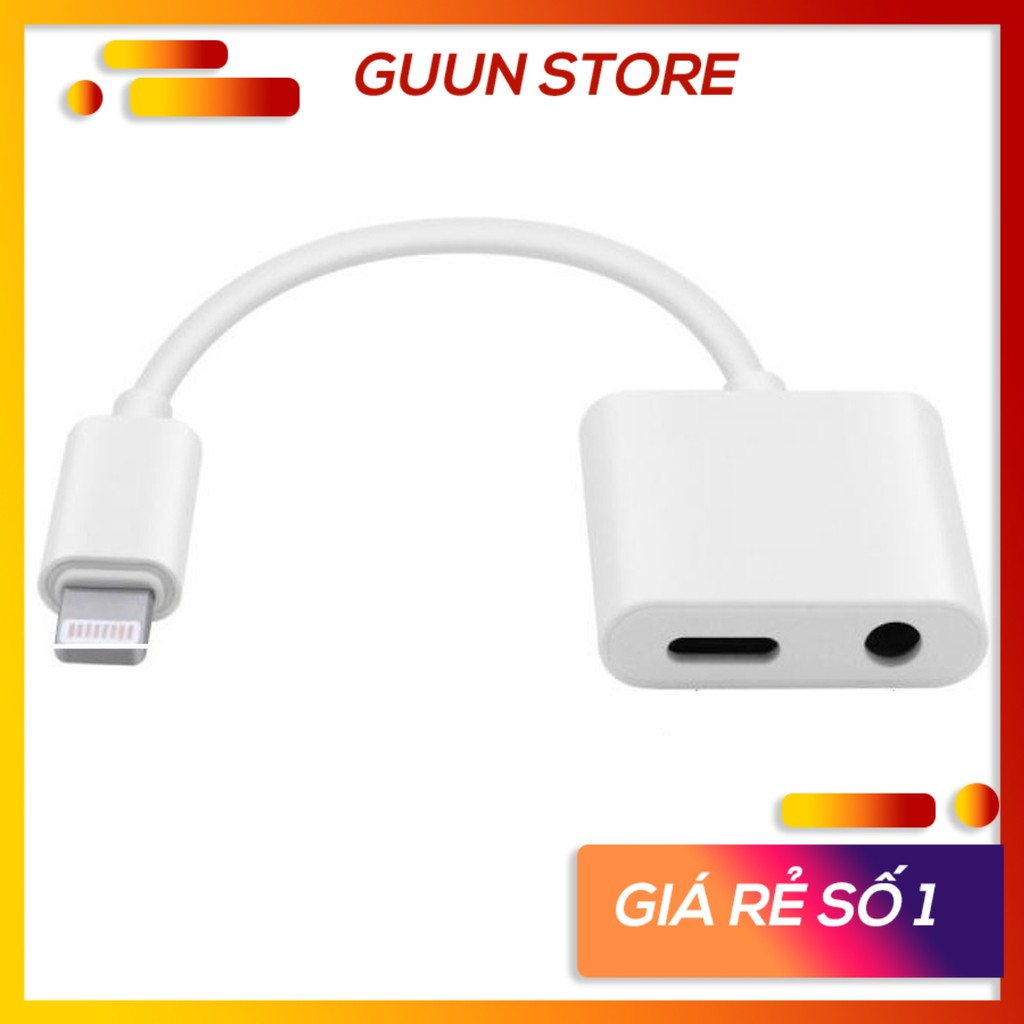 Jack chia cổng iPhone, giắc chuyển đổi vừa sạc Lightning vừa cắm tai nghe 3.5 cho iPhone – Guun Store JCD