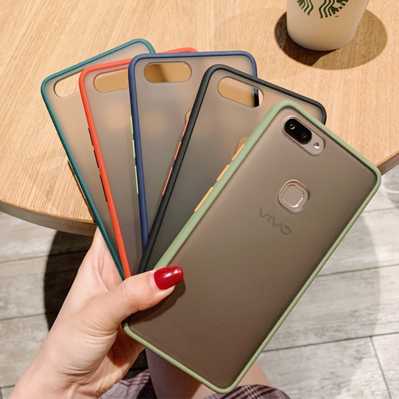 Vỏ Bao Da Điện Thoại Màu Nhám Chống Rơi Cho oppo r15 pro r11 r17 r11s Ốp