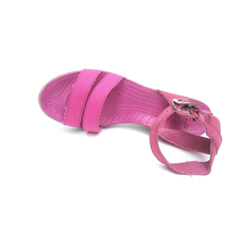 CROCS Giày sandal cao gót đan chéo dây WEDGES 36-40