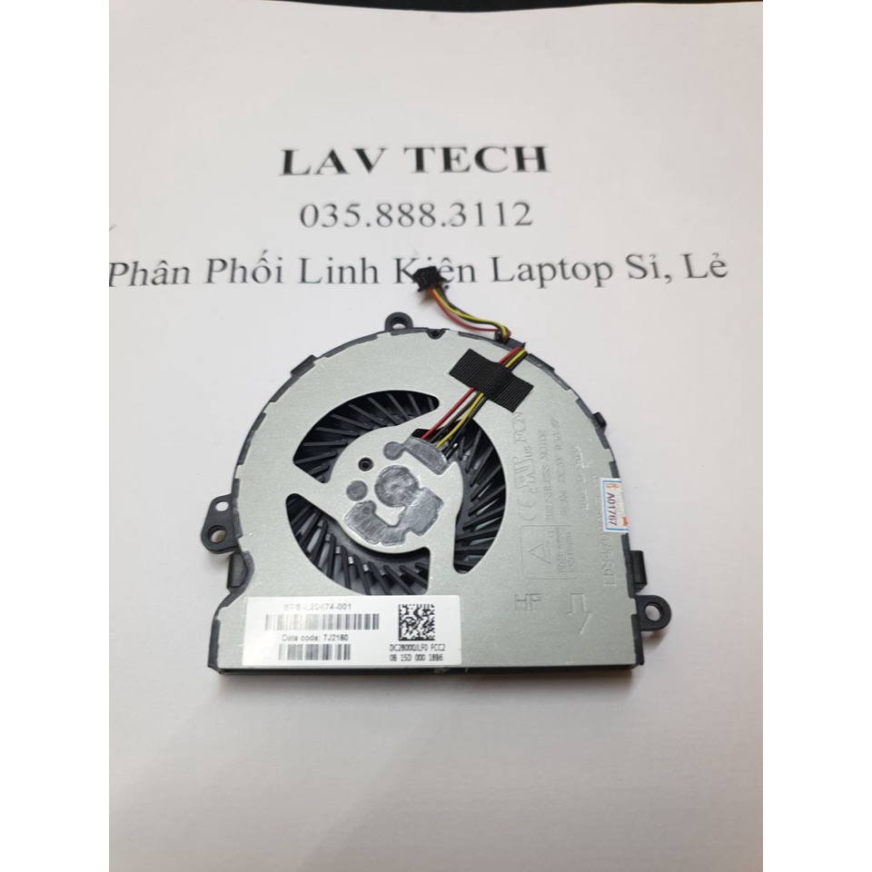Quạt HP Pavilion 15 DA / 15 DB / 15 DR / 15 DA0596SA / 15 DB0011DX / 15 DB0051OD OEM ( Đẹp - Ưu Đãi)