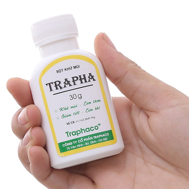 Trapha - Giúp khử mùi, làm thơm, ngăn ngừa các tác nhân gây mùi hôi nách, hôi chân, giảm tiết mồ hôi ở chân và nách