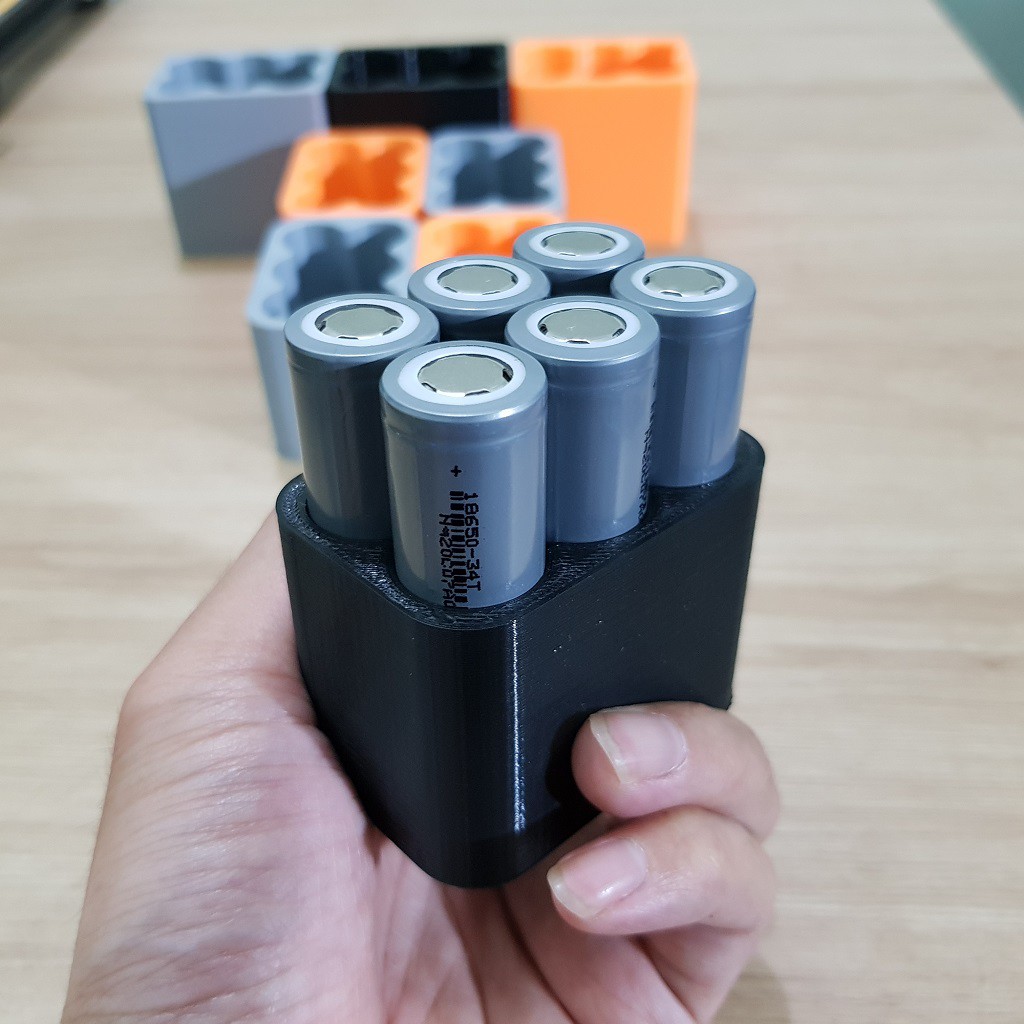 Khuôn đóng cell pin 18650, 3 cell 2 hàng dành cho pin National 12v | Nati cao | Bosch 12v | Cids 14,4v