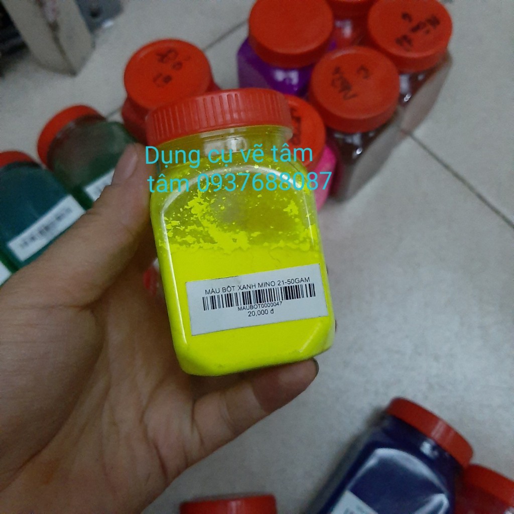 [ TÂM TÂM ]-Màu bột bán lẻ 50 gam, Màu bột 100 gam, màu bột 120 gam (Kèm hủ nhựa)-