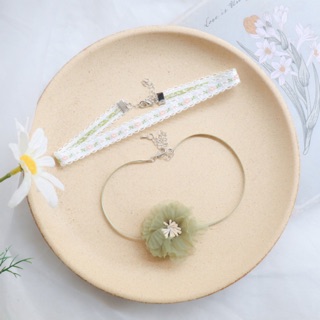 Set 2 dây choker xanh siêu xinh siêu yêu