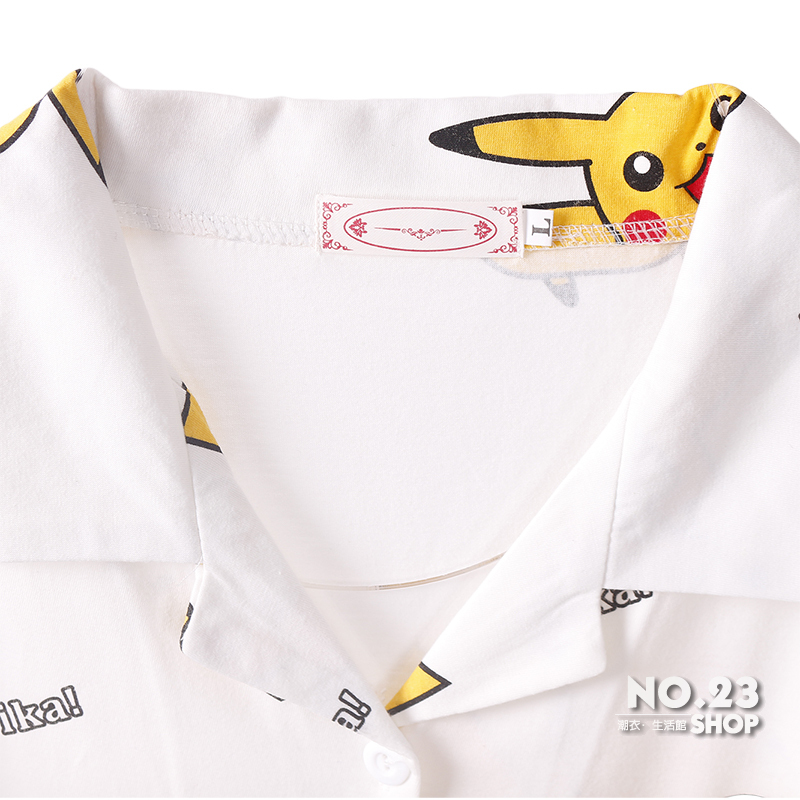 Bộ Đồ Ngủ Vải Cotton In Hình Pikachu Kiểu Hàn Quốc Dễ Thương Cho Các Cặp Đôi