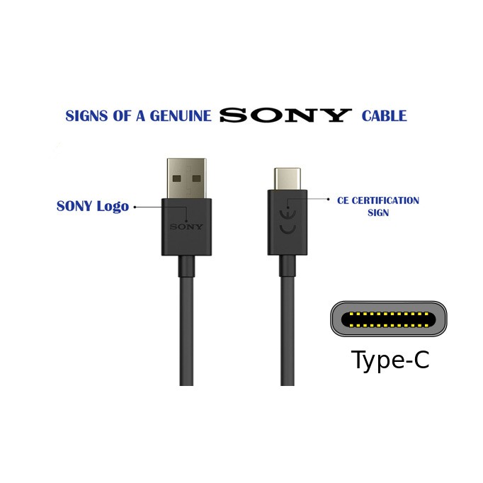 [ZIN THEO MÁY] Cáp Sony UCB20 USB Type-C Sạc Nhanh Chính Hãng