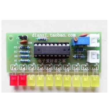 Mạch nháy theo nhạc KA2284 ,  LM3915 nguồn điện áp 3.5V - 12V