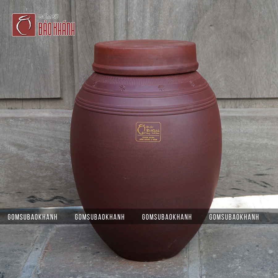Chum sành không tráng men 20l Bát Tràng