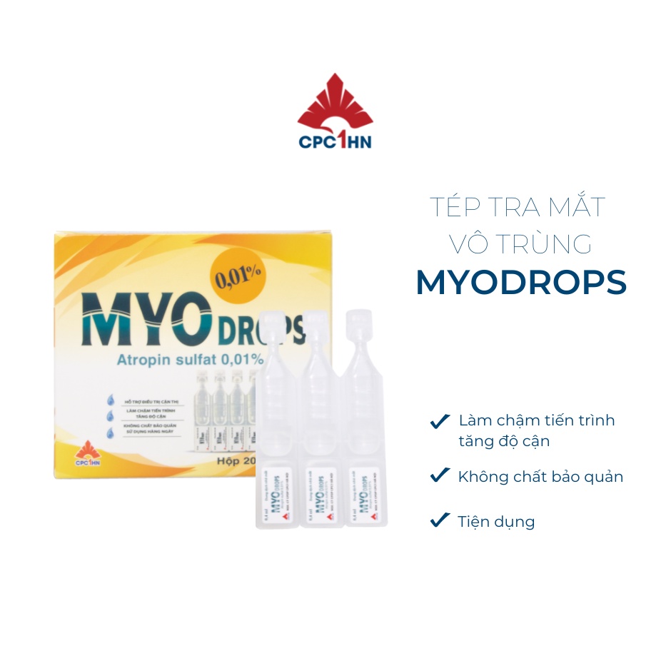 Tép Tra Mắt Vô Trùng Kiểm Soát Độ Cận CPC1HN MYODROPS - Hộp 20 ống x 4 ml